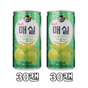 매실 PLUM JUICE (업소용) 참맑은 미니캔, 60개, 175ml