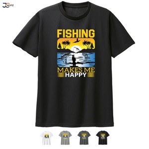 [제이씨웨어하우스] 드라이 티셔츠 T038B fishing 반팔 라운드티 _ 쿨티 남녀공용 아이부터 성인까지 패밀리룩