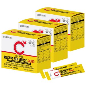 경남제약 퓨어 비타민C 3000 고함량 90포, 270g, 3개