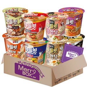 메리박스 누들핏 저칼로리 {육개장사발면맛+김치사발면맛+튀김우동맛+새우탕맛+짜파구리+마라탄탄+쇼유완탕+새우완탕}+메세지카드