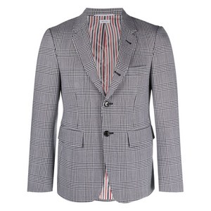 톰 브라운 체크 패턴 싱글 브레스티드 블레이저, 블랙계열+화이트계열, Numeric 3(KR 105)