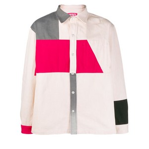 디젤 컬러 블록 셔츠 재킷