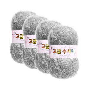 울클럽 뜨개실 고급수세미실 80g 4볼, 4개, 148 은사
