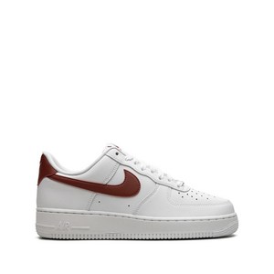 나이키 에어 포스 1 '07 화이트 앤 러그 오렌지 스니커즈, US 8(KR 250), 화이트계열
