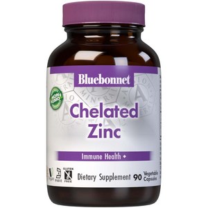 블루보넷 킬레이트 징크 브이캡 글루텐 프리, 90정, 1개