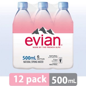 에비앙 워터 프랑스명품생수(FRENCH), 500ml, 12개