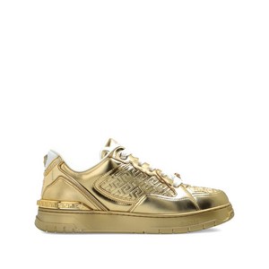 베르사체 그레카 디테일 레더 스니커즈, Italy 45(KR 300), 골드계열