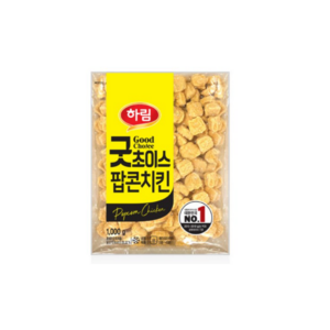 하림 굿초이스 팝콘치킨 1kg 2봉, 1세트