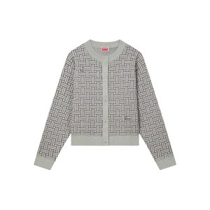 겐조 위브 크루 넥 가디건