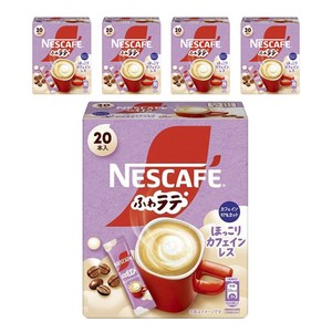 네스카페 폭신 라떼 스틱 따뜻한 디카페인, 6.6g, 20개입, 5개