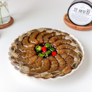 1+1 한끼루 깐새우장 간장 양념 새우장 대하장 순살새우장, 350g, 2개, 깐새우장(간장)