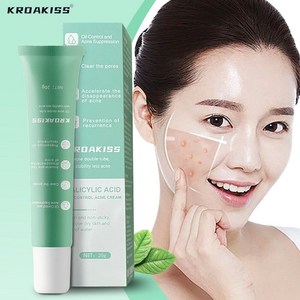 KROAKISS 살리실릭 수분크림 여드름 흉터 복원 및 피부 흔적 개선 모든 피부용, 1개, 20g