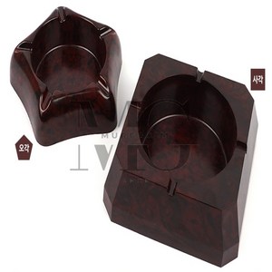 뮤르가즘 플라스틱 우드무늬 재털이 재떨이통, 오각