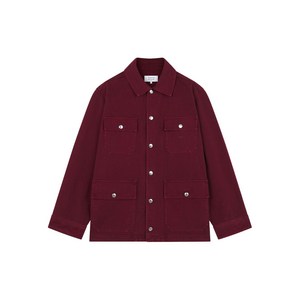 메종키츠네 포켓 코튼 셔츠 재킷, 레드계열, Standard S(KR 95)