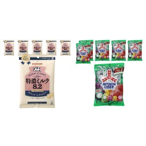 유하미카쿠토 특농 밀크 8.2 6개 + Asahi 미츠야 사이다 캔디 어쏘트 6개