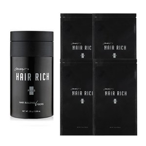 박명수흑채 헤어리치 리필형 파우더 16g + 공병 용기 세트, 1개, 리필16흑색(BL)4개+공병