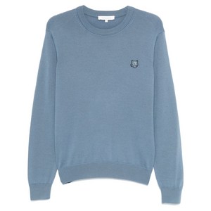 메종키츠네 볼드 폭스 헤드 패치 스웨터, 블루계열, Standard M(KR 100)