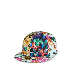 겐조 X 뉴에라 플로럴 프린트 베이스볼 캡 모자, M(KR 600), 블루계열+그린계열