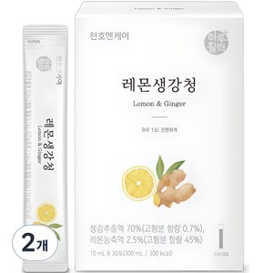 하루활력 레몬생강청 30포, 300ml, 2개