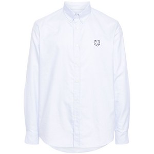 메종키츠네 로고 아플리케 셔츠