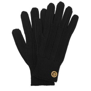베르사체 메두사 장식 골지 니트 장갑, L(KR 254), 블랙계열