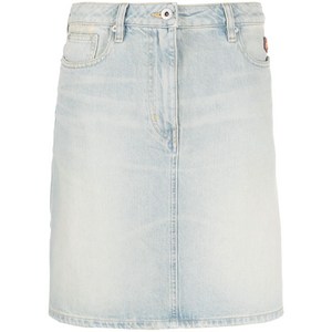 겐조 플로럴 자수 데님 스커트, 블루계열, Waist (in) 26(KR 66)