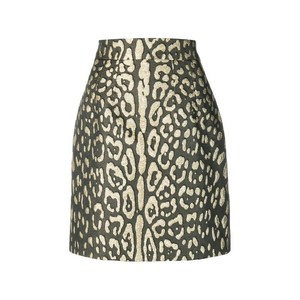 돌체앤가바나 메탈릭 레오파드 프린트 스커트