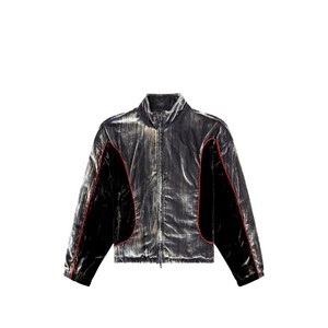 디젤 G 리핀 집업 패딩 재킷, 실버계열+블랙계열, Italy 40(KR 55)