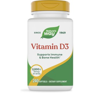 네이쳐스웨이 비타민 D3 50MCG 소프트젤, 240정, 1개