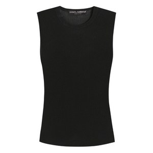 돌체앤가바나 골지 민소매 탱크 탑, 블랙계열, Italy 40(KR 44)