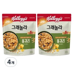 켈로그 통귀리 그래놀라 시리얼, 500g, 4개