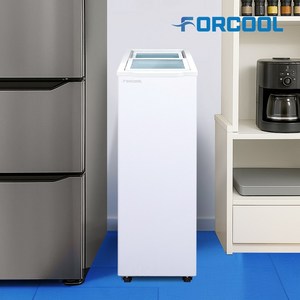 포쿨 미니냉동고 유리도어 다목적 쇼케이스냉동고 소형 가정용 업소용 92L