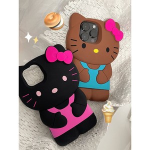 다나에 하와이 태닝 키티 입체 실리콘 케이스 아이폰 16promax/13 소프트케이스 14pro/15 +Integrated International Trade Co. Ltd 머리핀