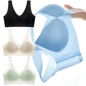 ROOICE 아이스브라 3PCS 심리스 쿨링 노와이어 초경량 냉감브래지어