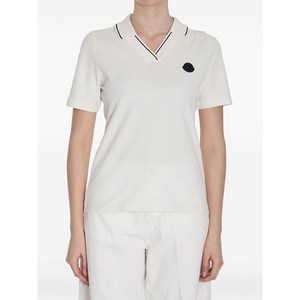 몽클레르 로고 아플리케 폴로 탑