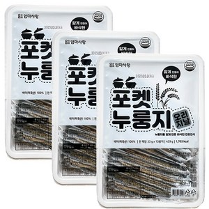 엄마사랑 포켓누룽지 오리지날 429g, 33g, 39개