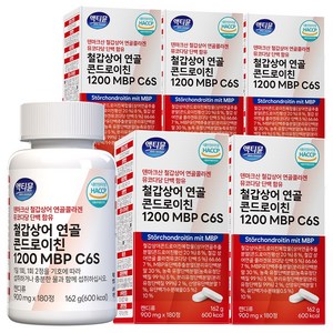 철갑상어 연골 콘드로이친 1200 MBP C6S 6형 저분자 식약청 HACCP 액티뮨, 180정, 5개