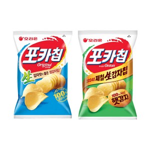 오리온 포카칩 어니언맛 110g 1개 포카칩 오리지널 110g 1개 (총2개) 대용량, 1세트, 220g