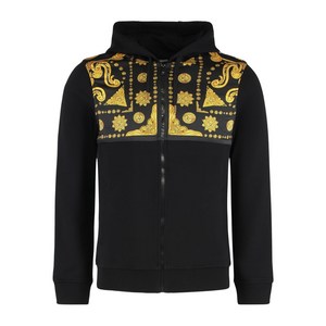 베르사체 프린트 후드 집업, 블랙계열+골드계열, Standard XL(KR 110)