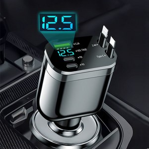 헤누스 동시 5대 충전 차량용 고속 충전기 아이폰 차량용 시거잭 (애플+C타입)