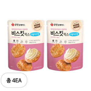 큐원 홈메이드 비스킷믹스 크림치즈맛, 4개, 250g