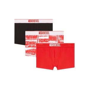디젤 데미안 D박스 복서 브리프 3팩 세트, 레드계열+화이트계열, Standard L
