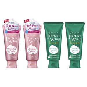 센카 퍼펙트 휩 콜라겐 인 120g + 퍼펙트 휩 로우 PH 뷰티 폼 카밍 시카 클렌징폼 100g