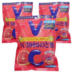 노벨 VC-3000 목캔디 핑크 그레이프후르츠맛, 90g, 3개