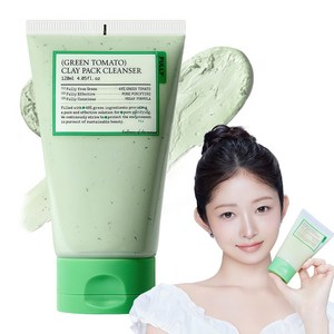 풀리 비건 그린 토마토 클레이 팩 클렌저, 120ml, 1개