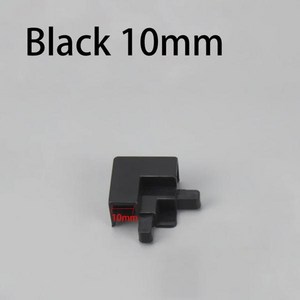 어항 슬라이드용 특수 연결 부품 이중 레이어 슬라이드 커버 플레이트 직각 각도 1 PC, [07] Black 10mm, 1개