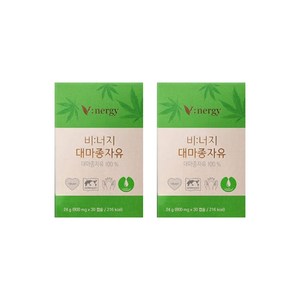 휴럼 비너지 대마 종자유 800mg 60캡슐, 30정, 2개