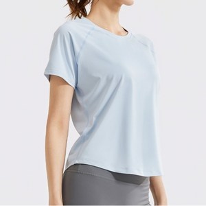 쿨링 여성 운동 반팔 티 러닝복 요가복