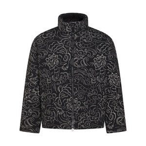 겐조 플로럴 프린트 패딩 재킷, 블랙계열+화이트계열, Standard L(KR 105)