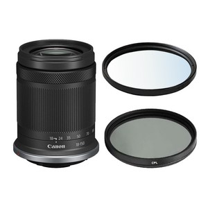 캐논 RF-S 18-150mm F3.5-6.3 IS STM 고배율 줌 렌즈 / UV + CPL 필터